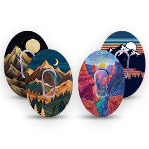 ExpressionMed Scenic Sights Dexcom G6, tape and sticker  Inspiring adventure wonder connection Waterproof Plaster for Continuous Glucose Monitor