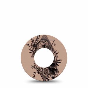 ExpressionMed Hawk Freestyle Libre and Libre 2 Plus Tape, Abbott Lingo, Single Tape Triangle Bird Tattoo, Fixing Ring Tape Continuous Glucose Monitor Design