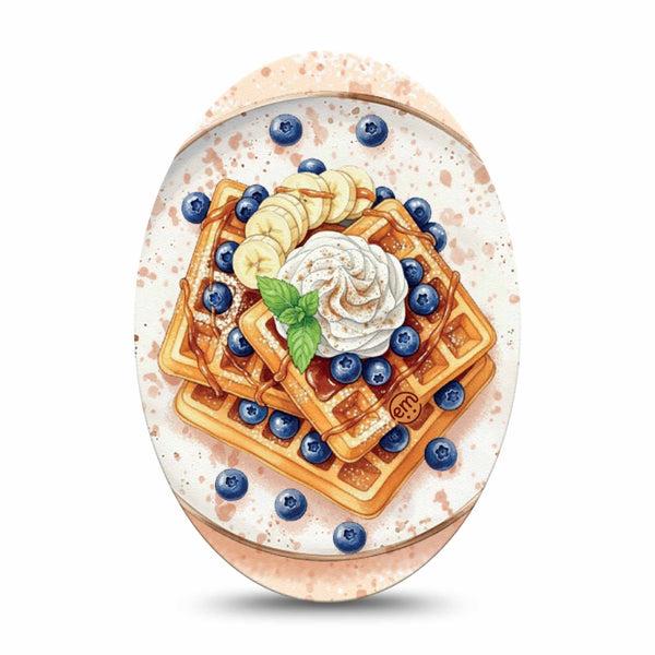 ExpressionMed Breakfast Medtronic Guardian Enlite Universal Oval, Single Tape Delicious breakfast Vinyl Decoration for CGM
