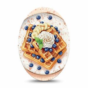ExpressionMed Breakfast Medtronic Guardian Enlite Universal Oval, Single Tape Delicious breakfast Vinyl Decoration for CGM