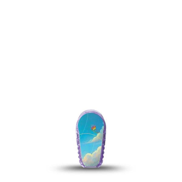 ExpressionMed Summer Kite Dexcom G6 Sticker, Single Sticker Only Sunny Cloud Sky, Vinyl Decoration Continuous Glucose Monitor Design