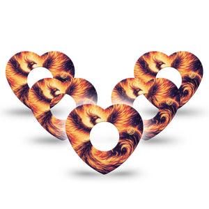 ExpressionMed Rising Phoenix Infusion Set Heart Shape Tape, 10-Pack Tape Strength and Hope Symbolism, Adhesive Tape Continuous Glucose Monitor Design