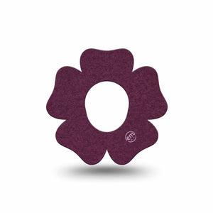 ExpressionMed Wine Red Dexcom G7 Flower Shape Tape, Dexcom Stelo Glucose Biosensor System, Single Tape Solid Deep Red, Plaster CGM Design
