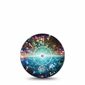 ExpressionMed Disco Lights Freestyle Libre, Libre 2 Plus, and Abbott Lingo, Single Tape and Single Sticker Dance floor inspired Overlay Patch for CGM