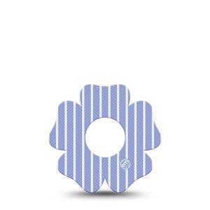 ExpressionMed Blue Stripes Infusion Flower, 5-Pack White and blue pin stripes Best Covers For Insulin Pump