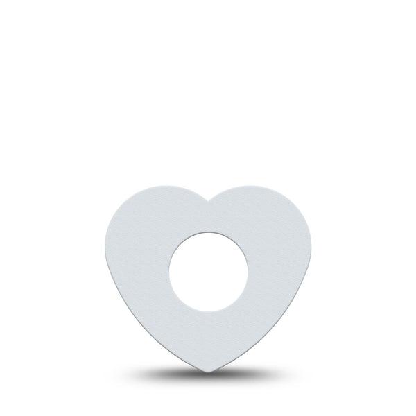ExpressionMed White Infusion Set Heart Shape Tape 5-Pack Tape Snowy Appearance, Adhesive Tape Continuous Glucose Monitor Design