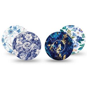 ExpressionMed Cerulean Dream Variety Pack Freestyle Libre and Libre 2 Plus Sticker and Tape, Abbott Lingo, Blue Hues, Adhesive Sticker and Tape Design Continuous Glucose Monitor Design