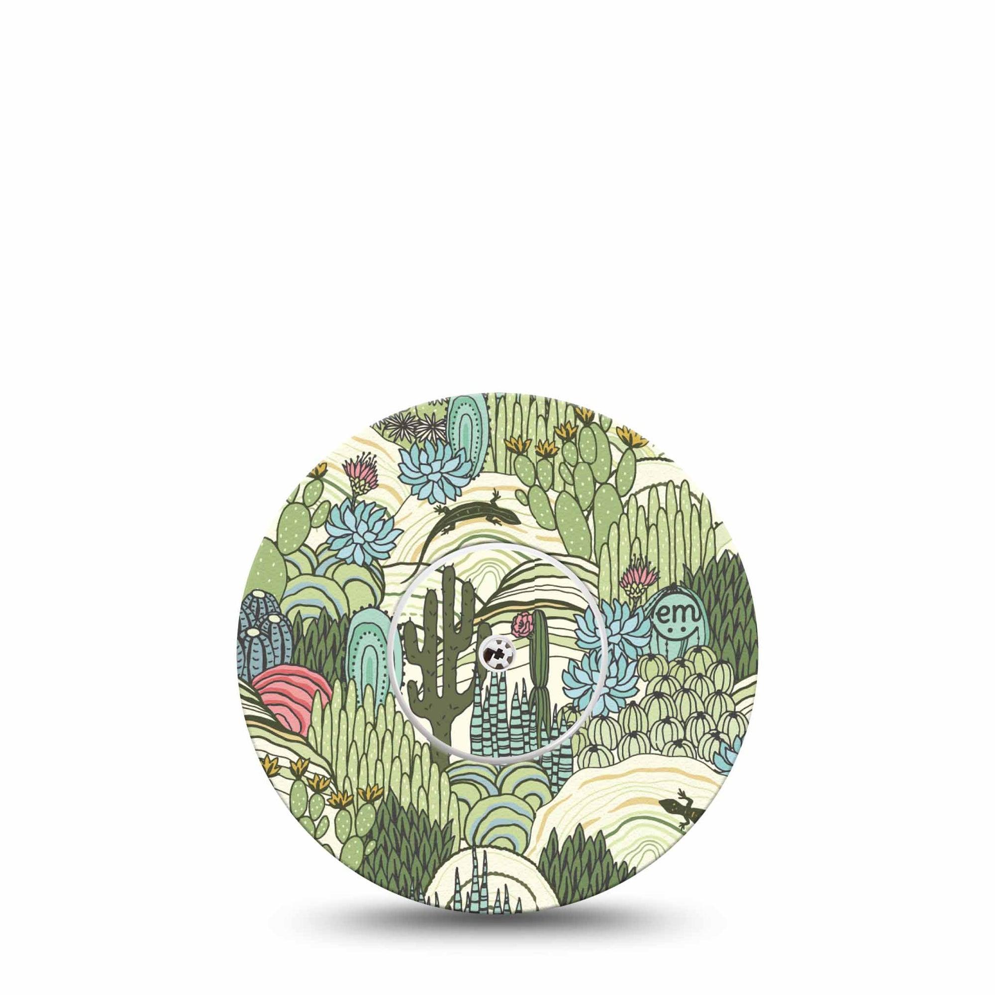 ExpressionMed Cactus Freestyle Libre and Libre 2 Plus Sticker and Tape, Abbott Lingo,   Summer Cactus Plants, Adhesive Sticker and Tape Design Continuous Glucose Monitor Design