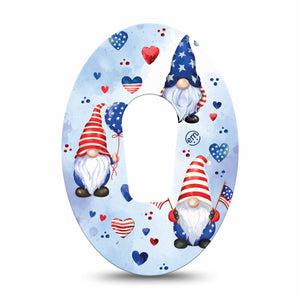 ExpressionMed Summer Gnomies Dexcom G6 Tape Single 4th of july florals Plaster CGM Design