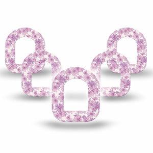 ExpressionMed Purple Daisy Omnipod Mini Tape, 5-Pack Tape Lilac Tranquility Blooms, Adhesive Tape Pump Design