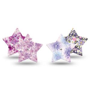 ExpressionMed Violet Garden Freestyle Libre, Libre 2 Plus, and Abbott Lingo Star, tape and sticker  Plum tone florals Waterproof Sensor Cover for CGM