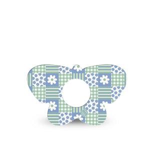ExpressionMed Patchwork Flowers Infusion Butterfly, 5-Pack Cute spring quilt Vinyl Decoration For Insulin Pump