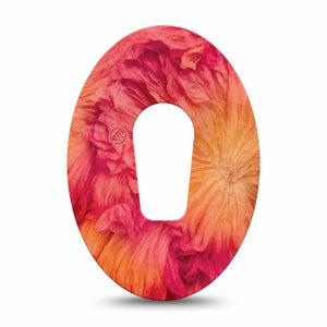ExpressionMed Ruffles Dexcom G6 Gumdrop, Single Tape Orange ruffles Fixing Ring Tape for Continuous Glucose Monitor