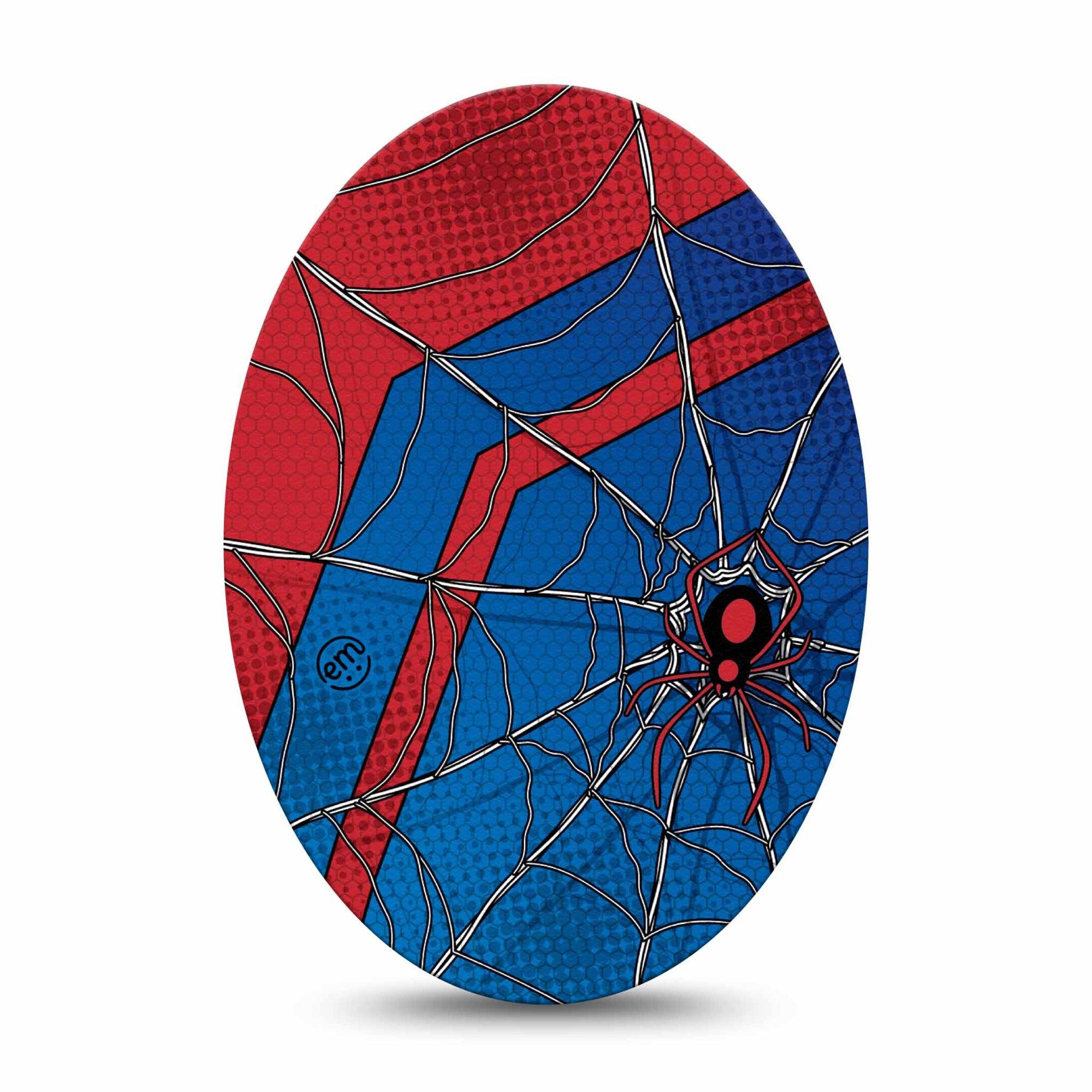 ExpressionMed Spider Man Medtronic Guardian Enlite Universal Oval Single Tape Friendly Neighborhood Spiderman, Plaster CGM Design