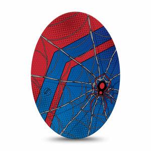 ExpressionMed Spider Man Medtronic Guardian Enlite Universal Oval Single Tape Friendly Neighborhood Spiderman, Plaster CGM Design