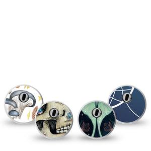 ExpressionMed Witching Hour Variety Pack Freestyle Libre 3 Sticker 4-Pack Sticker Variety Occult Aesthetic Vibes, Decorative Decal CGM Design