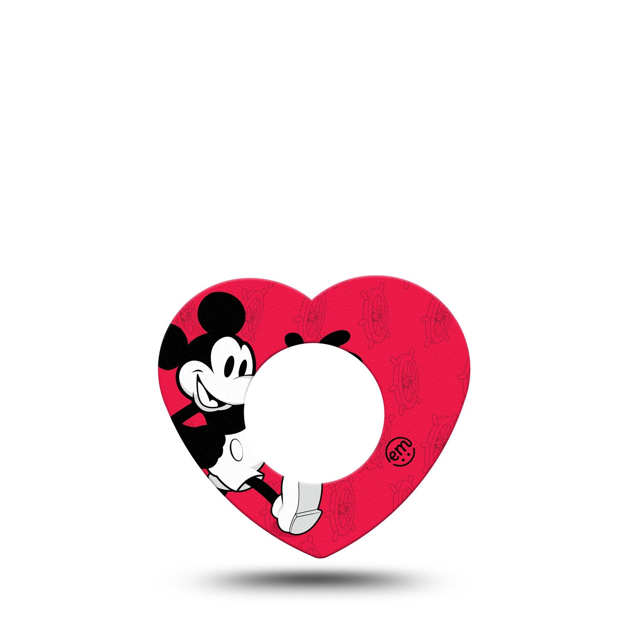 ExpressionMed Magical Mouse Freestyle Libre 2 Heart Shape Tape, Abbott Lingo,  Single Tape Mickey Mouse Disney Adhesive Patch CGM Design