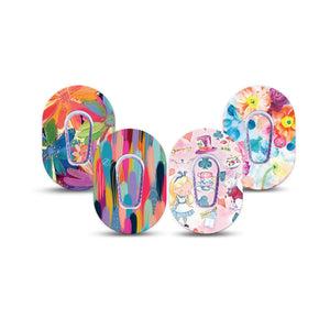 ExpressionMed Soft-Tone Dexcom G6 Mini, tape and sticker gentle color palette Waterproof Adhesive Tape for CGM