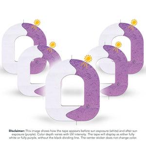 ExpressionMed Solar Violet Omnipod Tape, 5-Pack Tape UV-Activated Purple, Adhesive Patch Pump Design