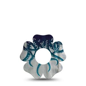 ExpressionMed Tentacles Infusion Set Flower Shape Tape, 5-Pack Tape Kraken-Inspired, Plaster Continuous Glucose Monitor Design