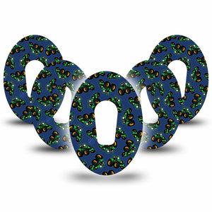 ExpressionMed Tractors Dexcom G6 Tape, 5-Pack Tape Toy Tractor Truck, Plaster Continuous Glucose Monitor Design