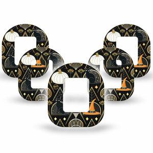 ExpressionMed Art Deco Halloween Tandem Mobi Tape, 5-Pack Tape Geometric Halloween Style, Adhesive Tape Pump Design