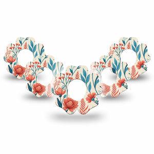ExpressionMed Desert Wildflower Dexcom G7 and Dexcom Stelo Glucose Biosensor System Flower, 5-Pack Graphic floral illustration Vinyl Graphics for Continuous Glucose Monitor