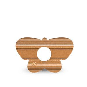 ExpressionMed Golden Oxford Freestyle Libre 3 and Libre 3 Plus Butterfly, Single Tape Stripe pattern Waterproof Adhesive Tape for CGM