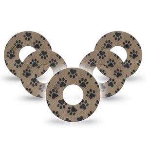 ExpressionMed Fuzzy Pawprints Infusion Set, 10-Pack Brown paw prints Accessories For Pump