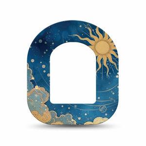 ExpressionMed Mystic Skies Omnipod Mini, Single Tape Blue night sky Accessories For Pump
