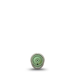 ExpressionMed Knit Monstera Dexcom G7 and Dexcom Stelo Glucose Biosensor System Sticker, Single Sticker Green knit monstera Decorative Patch for Continuous Glucose Monitor