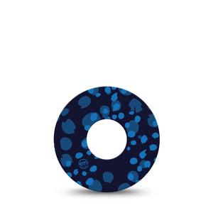 ExpressionMed Blue Drops Infusion Set Tape, 5-Pack Tape Shades Of Blue Print, Overlay Patch Continuous Glucose Monitor Design