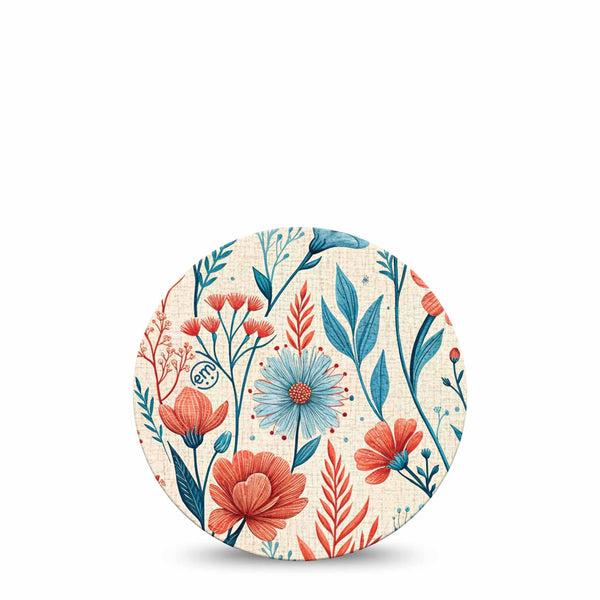 ExpressionMed Desert Wildflower Dexcom G7 and Dexcom Stelo Glucose Biosensor System OverPatch, Single Tape Desert floral pattern Adhesive Tape for CGM