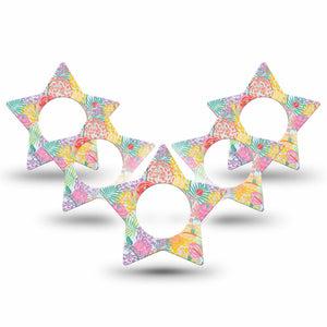 ExpressionMed Spring Flowers Freestyle Libre, Libre 2 Plus, and Abbott Lingo Star, 5-Pack Spring flower mix Accessories for Continuous Glucose Monitor