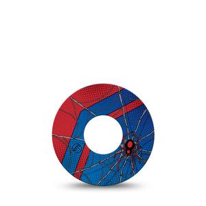 ExpressionMed Spider Man Infusion Set Tape 5-Pack Tape Spiderman Comic Book Inspired, Overlay Patch Continuous Glucose Monitor Design