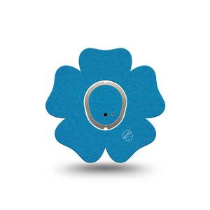 ExpressionMed Teal Dexcom G7 Flower Shape Tape, Dexcom Stelo Glucose Biosensor System, Single Tape and Single Sticker Ocean Inspired Teal, Plaster CGM Design