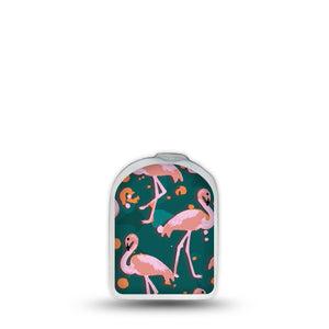 ExpressionMed Flamingos Omnipod Surface Center Sticker Single Sticker Pink Flamingos Themed Vinyl Decoration Pump Design