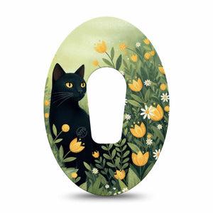 ExpressionMed Jungle Cat Dexcom G6, Single Tape Floral meadows Fixing Ring Tape for Continuous Glucose Monitor