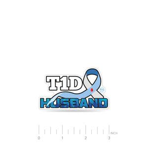 ExpressionMed T1D Husband Decal Sticker Supportive Husband of Type 1 Diabetic  Decal Sticker Only