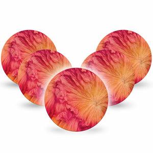 ExpressionMed Ruffles Freestyle Libre, Libre 2 Plus, and Abbott Lingo OverPatch, 5-Pack Orange ruffles Best Covers for CGM