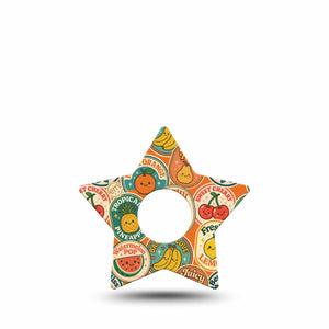 ExpressionMed Fruit Stickers Freestyle Libre 3 and Libre 3 Plus Star, Single Tape Fruit stickers Best Covers for CGM