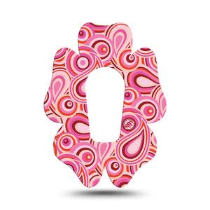 ExpressionMed BB Pink Party Dexcom G6 Flower Shape Tape Single Doll Party Inspired Adhesive Patch Continuous Glucose Monitor Design