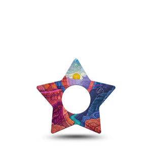 ExpressionMed Grand Canyon Infusion Star, 5-Pack canyon desert pattern Waterproof Adhesive Tape For Insulin Pump