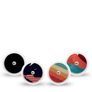 ExpressionMed Retro Alpine Trek Variety Pack Freestyle Libre and Libre 2 Plus Sticker, Abbott Lingo, 4-Pack Sticker Variety National Park Adventure, Vinyl Graphics Continuous Glucose Monitor Design