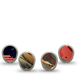 ExpressionMed Mountain Escapade Dexcom G7 and Dexcom Stelo Glucose Biosensor System Sticker, 4-Pack Sticker scenic mountain artwork Sensor Cover for Continuous Glucose Monitor