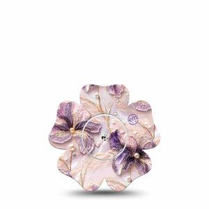 ExpressionMed Pink Pearls Freestyle Libre, Libre 2 Plus, and Abbott Lingo Flower, Single Tape and Single Sticker Pearl flowers Adhesive Tape for CGM