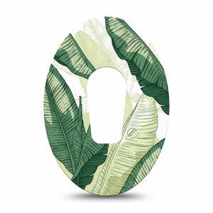 ExpressionMed Palm Leaf Dexcom G6 Gumdrop, Single Tape Large plant leaves Fixing Ring Tape for Continuous Glucose Monitor