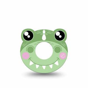 ExpressionMed Green Dinosaur Infusion Set Cute Shape Tape 5-Pack Tape Fun Shaped Zoo Pals Inspired Plaster Continuous Glucose Monitor Design