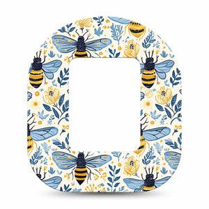 ExpressionMed Busy Bees Tandem Mobi, Single Tape Florals and bees Best Covers For Insulin Pump