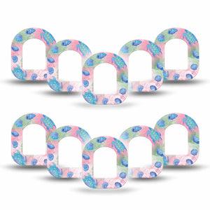 ExpressionMed Turtley One-derful Omnipod Mini, 10-Pack Beachy turtles Sensor Decoration For Pump